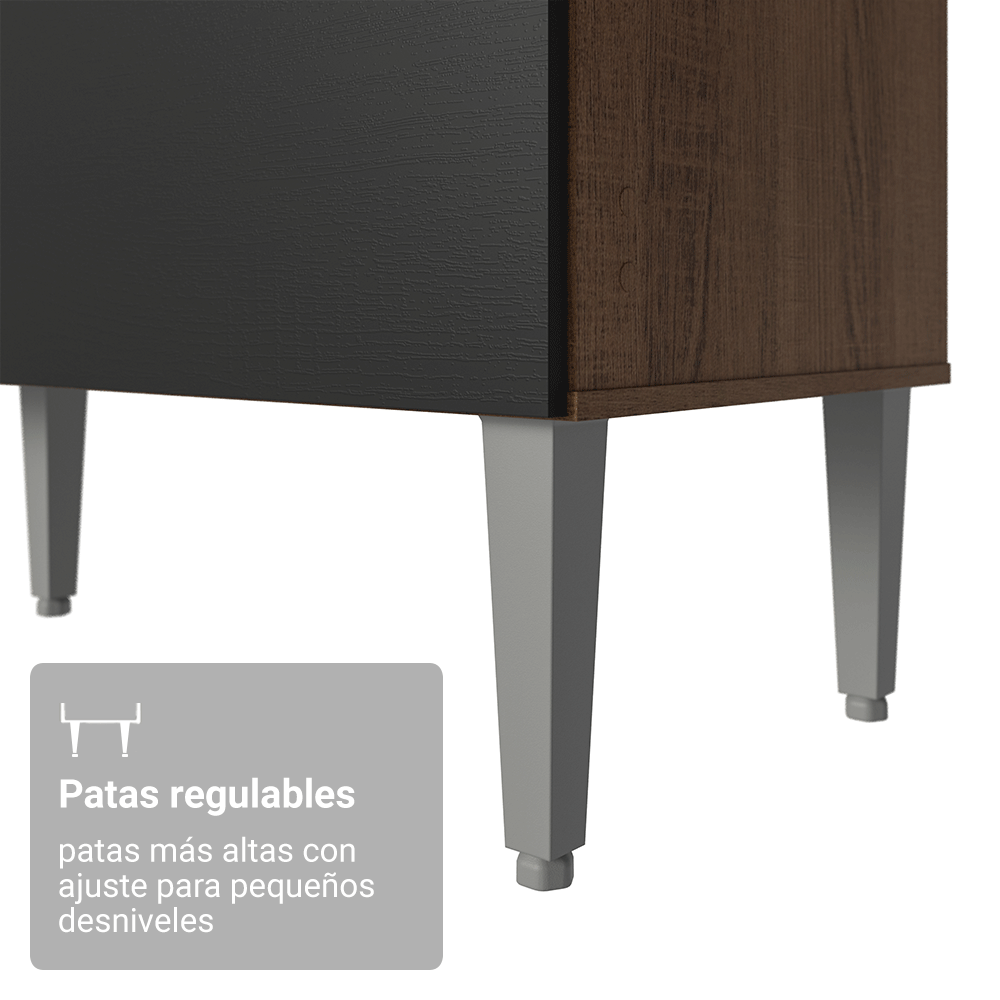 Mueble de Cocina Compacta Life 120 cm Marrón/Negro Madesa