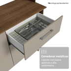 Mueble de Cocina Compacta Aura 2.00 Metros MarrónCrema