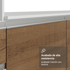 Cocina Integral Diamante 240 cm con Encimera Blanco/Marrón Madesa