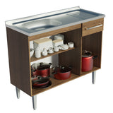 Mueble de Cocina Emilly 1.05 m con Mesón de Acero