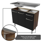 Mueble de Cocina Emilly 1.05 m 3 Puertas 1 Cajón con Encimera de MDP