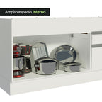 Mueble de Cocina Bajo Glamy 1.50 m 2 Puertas 2 Cajones Blanco