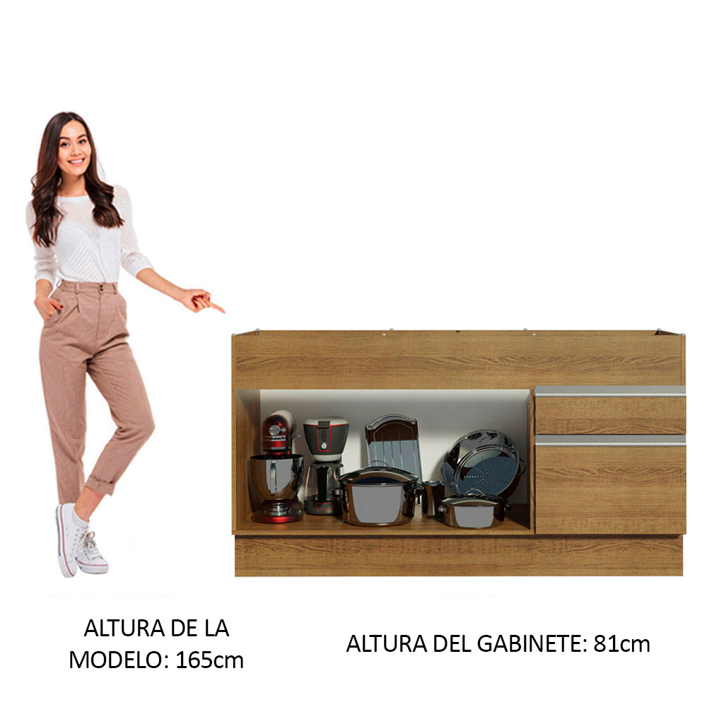 Mueble de Cocina Bajo Glamy 1.50 m 2 Puertas 2 Cajones