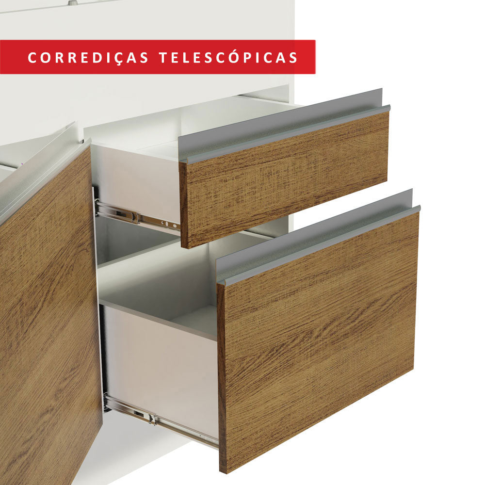 Mueble de Cocina Bajo Glamy 1.50 m 2 Puertas 2 Cajones