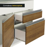 Mueble de Cocina Bajo Glamy 1.50 m 2 Puertas 2 Cajones con Encimera