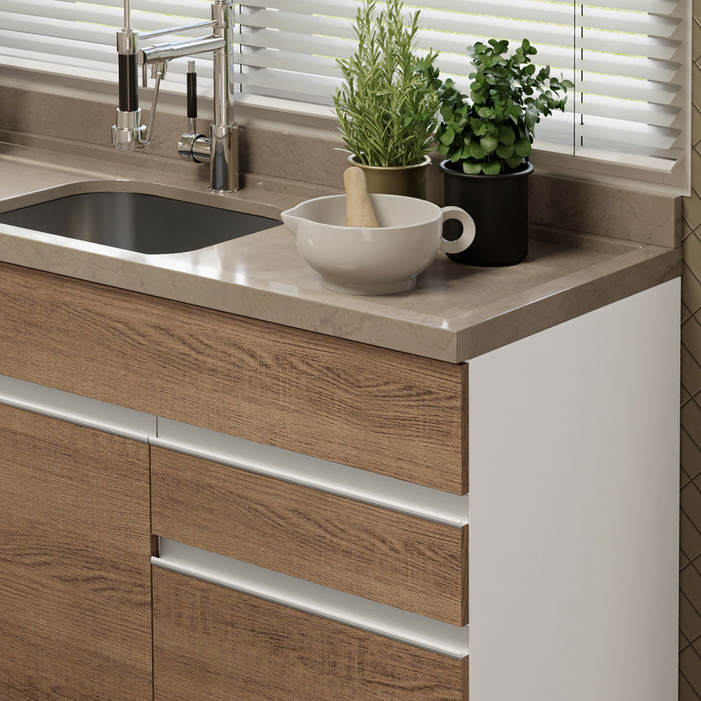 Mueble de Cocina Bajo Glamy 1.50 m 2 Puertas 2 Cajones