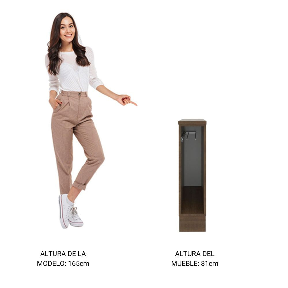 Mueble de Cocina Bajo Portapaños Glamy y Agata 20 cm Marrón