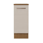 Mueble de Cocina Bajo Agata 35 cm 1 Puerta Marrón/Crema