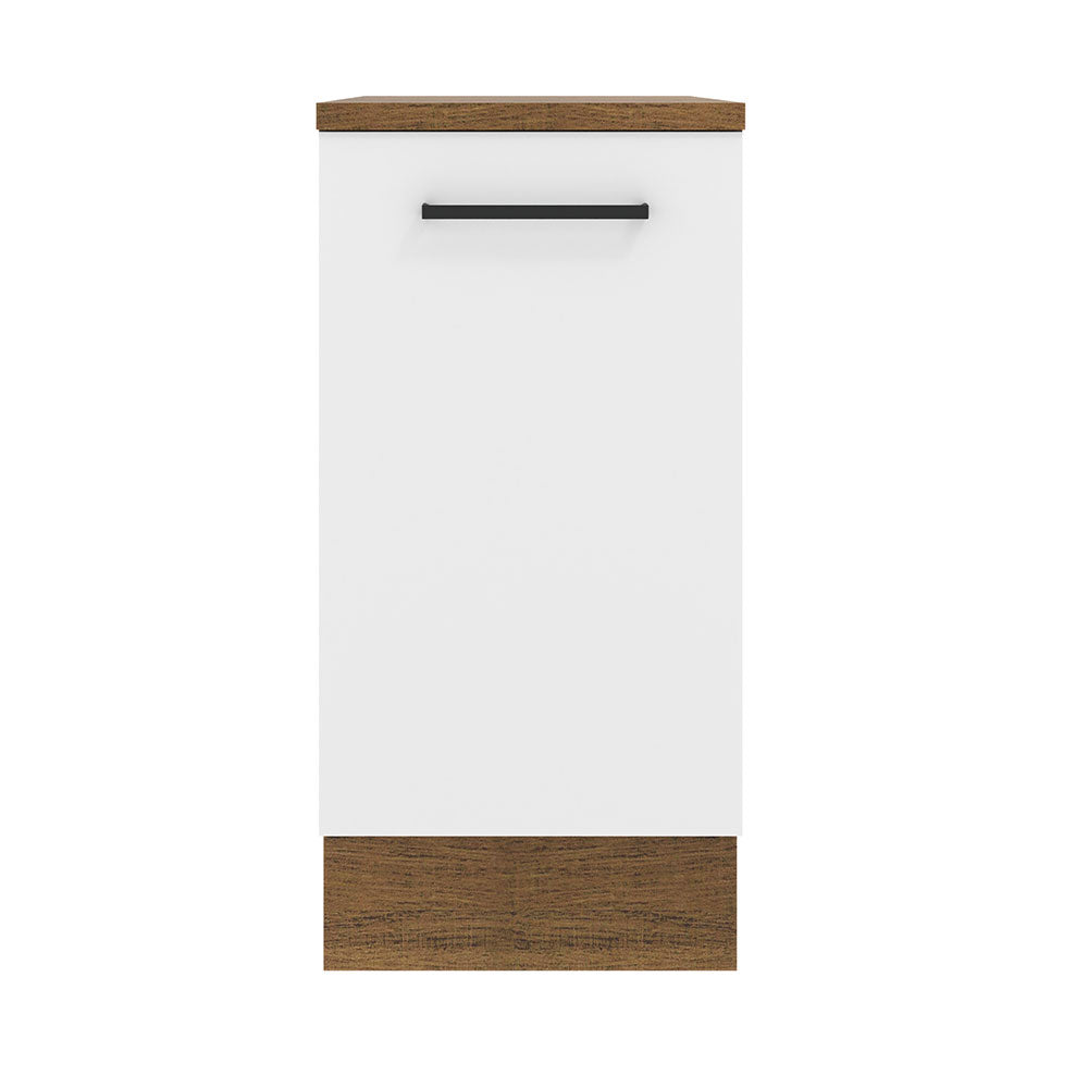 Mueble de Cocina Bajo Agata 40 cm 1 Puerta Marrón/Blanco