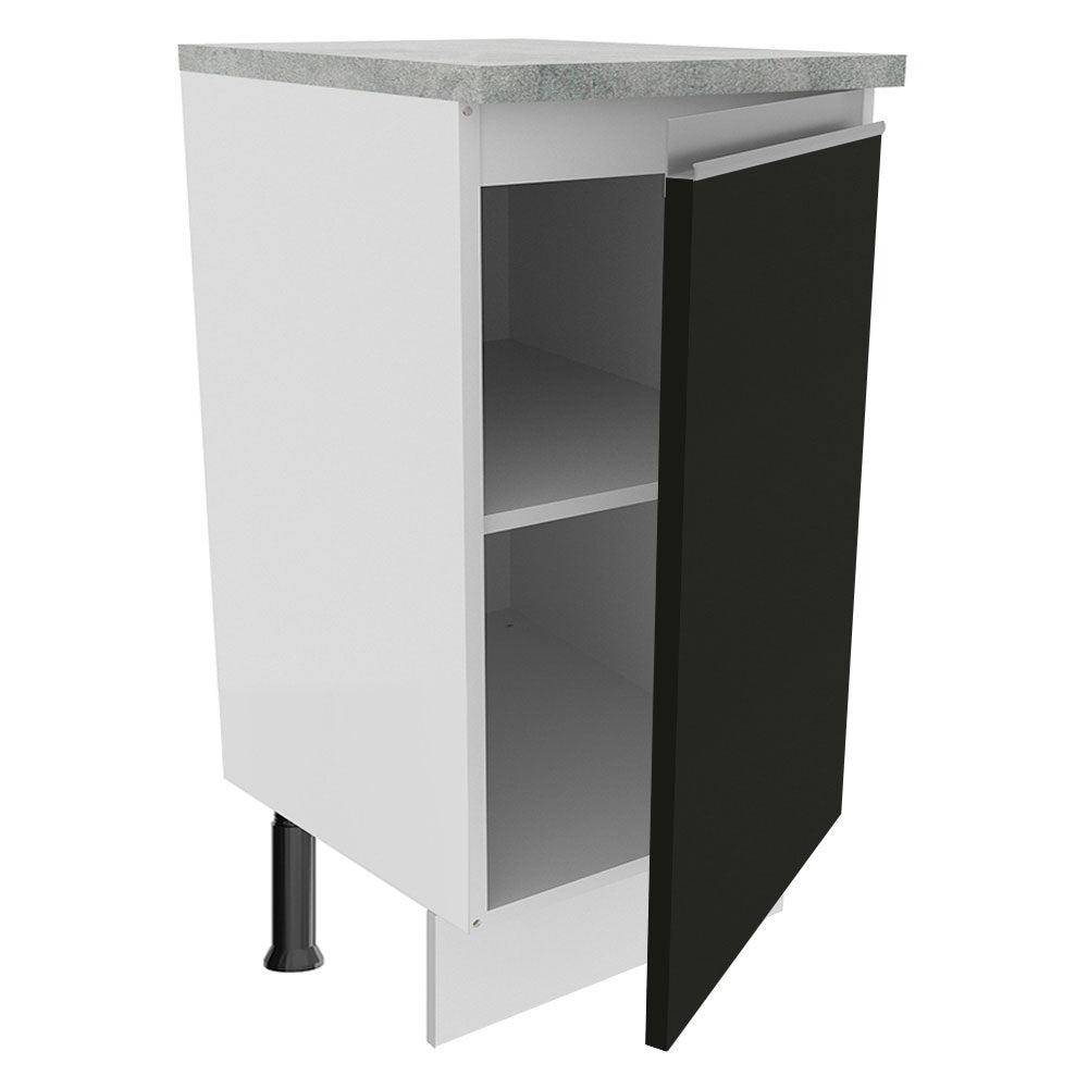 Mueble de Cocina Bajo Glamy 40 cm 1 Puerta Blanco/Negro