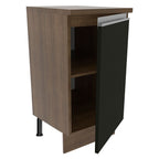 Mueble de Cocina Bajo Glamy 40 cm 1 Puerta Marrón/Negro