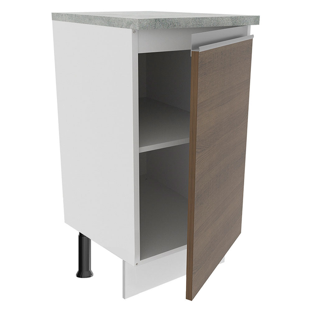 Mueble de Cocina Bajo Glamy 40 cm 1 Puerta Blanco/Marrón
