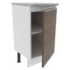 Mueble de Cocina Bajo Glamy 40 cm 1 Puerta Blanco/Marrón