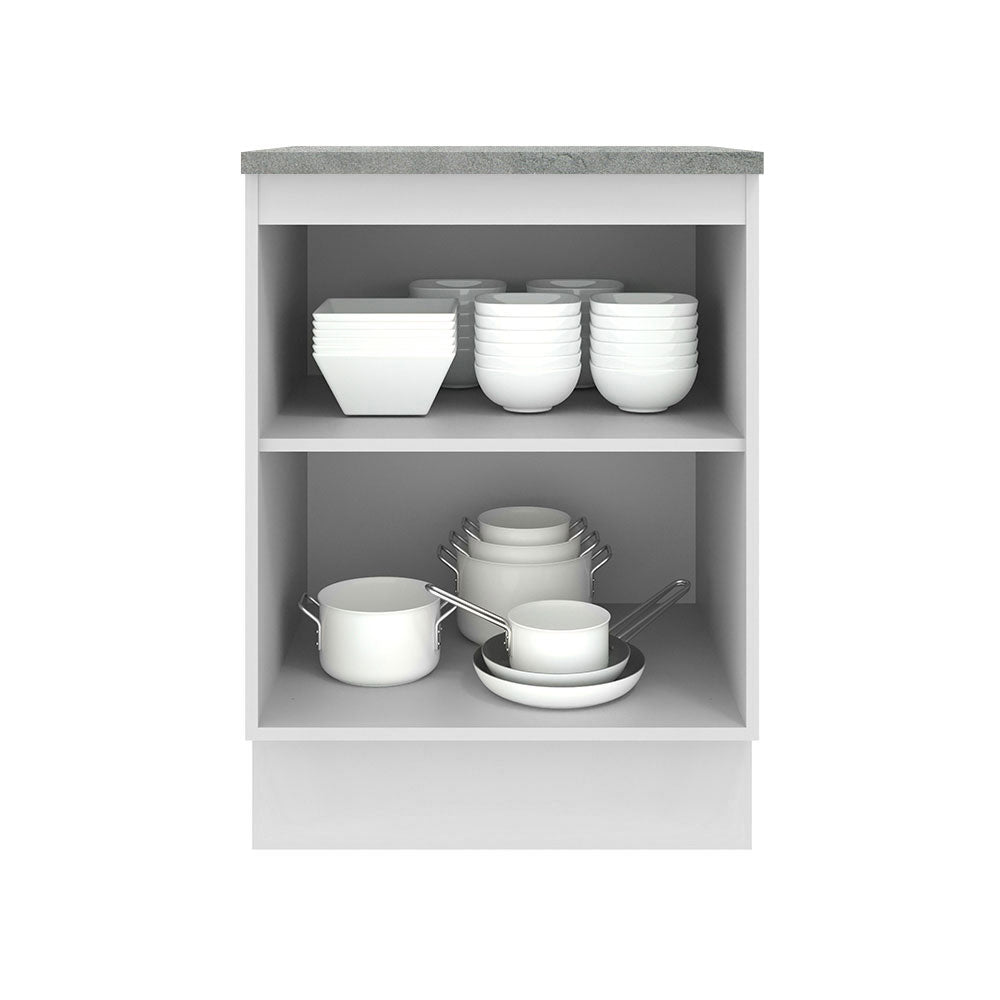 Mueble de Cocina Bajo Agata 60 cm 1 Puerta Blanco/Crema
