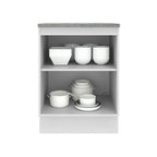 Mueble de Cocina Bajo Agata 60 cm 1 Puerta Blanco/Crema