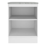 Mueble de Cocina Bajo Glamy 60 cm 1 Puerta Blanco/Negro
