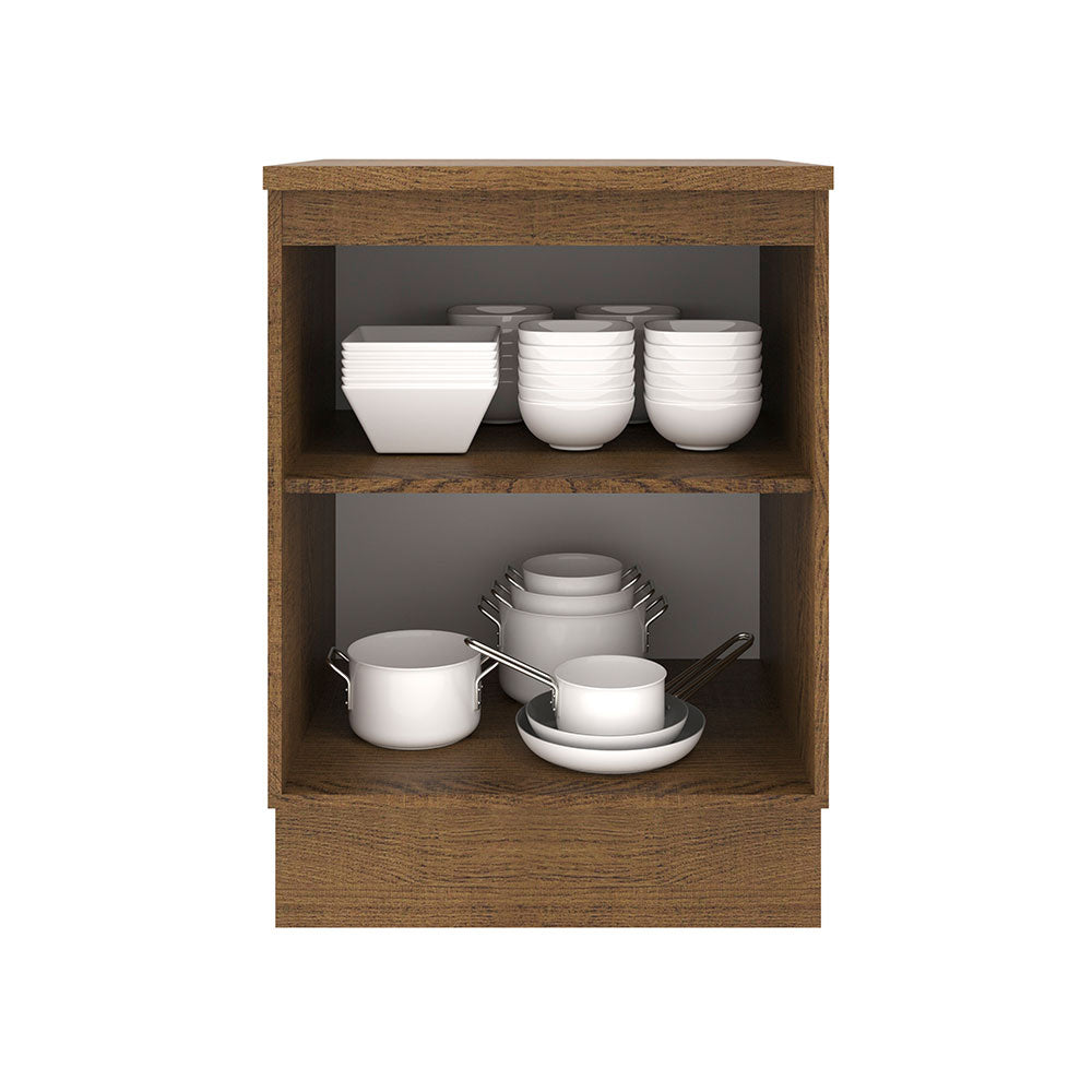 Mueble de Cocina Bajo Agata 60 cm 1 Puerta Marrón/Crema