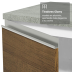 Mueble de Cocina Bajo de Esquina Glamy 1 Puerta Blanco/Marrón
