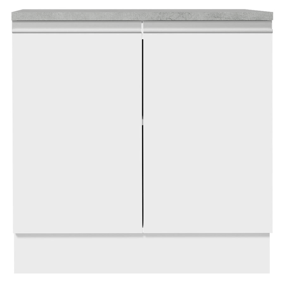 Mueble de Cocina Bajo Glamy 80 cm 2 Puertas Blanco