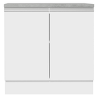Mueble de Cocina Bajo Glamy 80 cm 2 Puertas Blanco