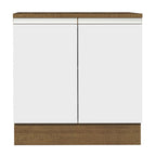 Mueble de Cocina Bajo Glamy 80 cm 2 Puertas Marrón/Blanco