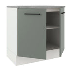 Mueble de Cocina Bajo Agata 80 cm 2 Puertas Blanco/Gris