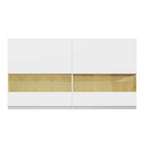 Mueble de Cocina Superior Glamy 1.20 m 2 Puertas con Cristal Reflex Blanco