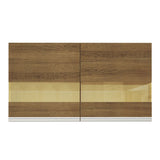 Mueble de Cocina Superior Glamy 1.20 m 2 Puertas con Cristal Reflex