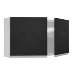 Mueble de Cocina Superior Glamy 1.20 Metros 2 Puertas Blanco/Negro