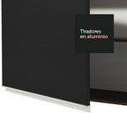 Mueble de Cocina Superior Madesa Glamy 120 cm 2 Puertas Marrón/Negro