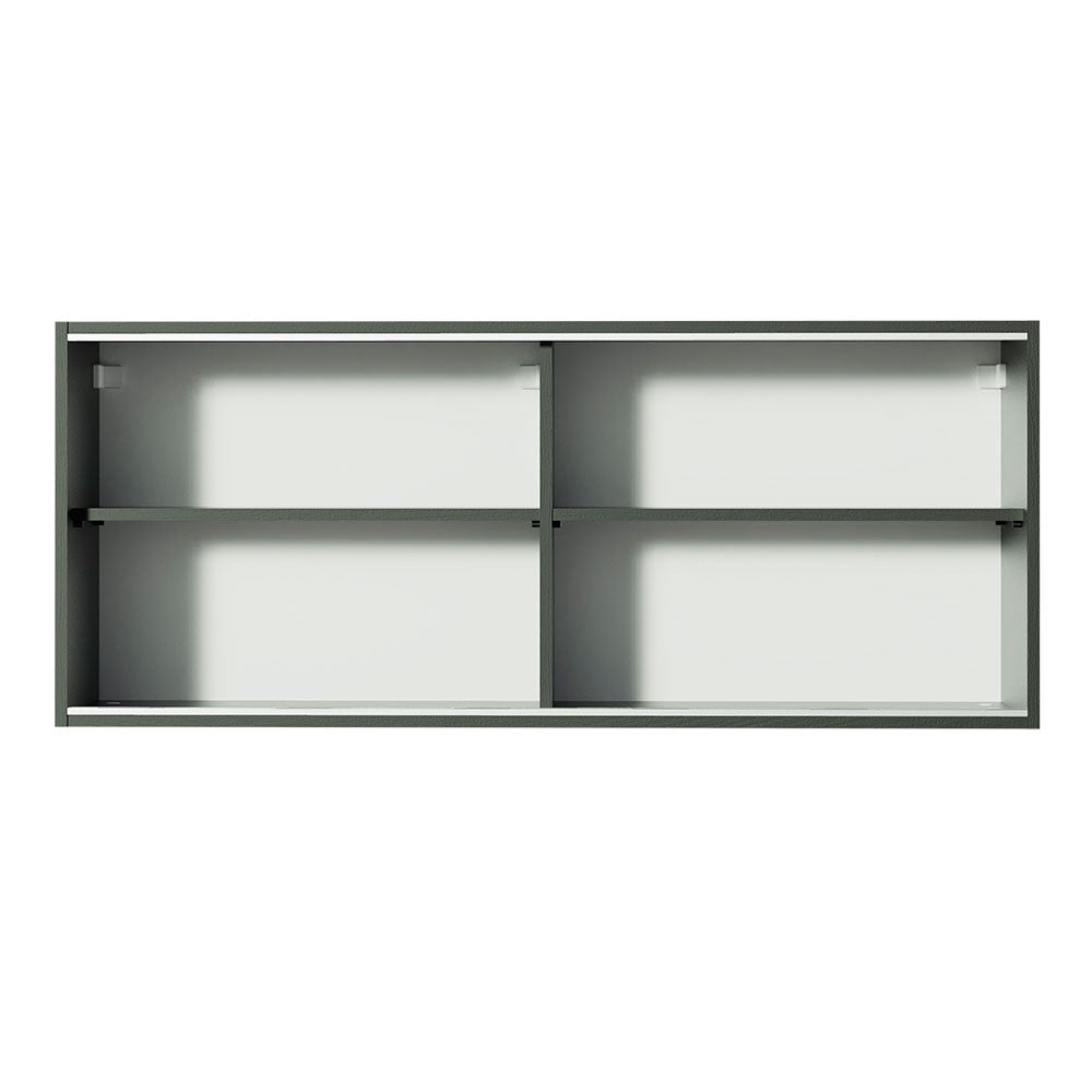 Mueble de Cocina Superior Reims 1.20 m 2 Puertas Corredizas de Cristal Reflex Negro