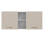 Mueble de Cocina Superior Agata 1.50 m 2 Puertas 2 Nichos Centrales Blanco/Crema