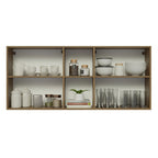 Mueble de Cocina Superior Glamy 1.50 m 2 Puertas 2 Nichos Centrales Marrón