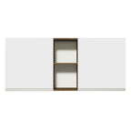 Mueble de Cocina Superior Glamy 1.50 m 2 Puertas 2 Nichos Centrales Marrón/Blanco