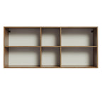 Mueble de Cocina Superior Agata 1.50 m 2 Puertas 2 Nichos Centrales Marrón/Crema