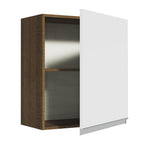 Mueble de Cocina Superior Glamy 60 cm 1 Puerta Marrón/Blanco