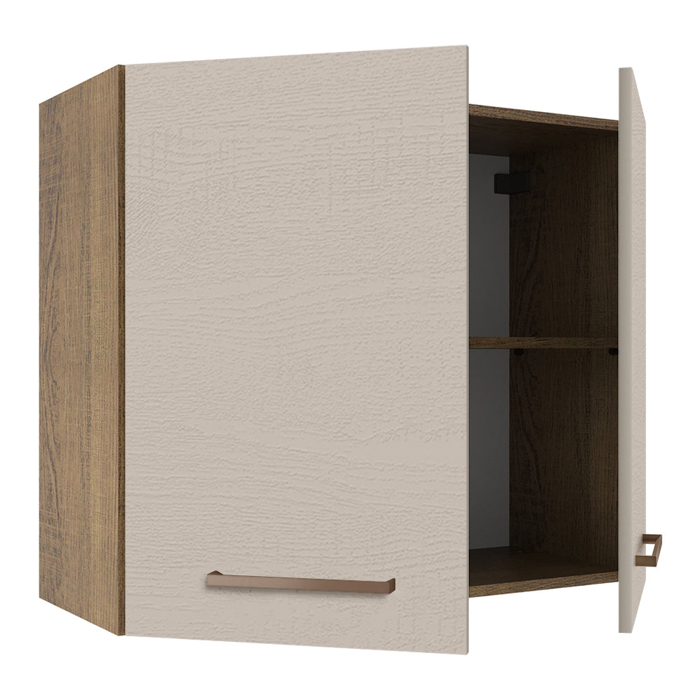 Mueble de Cocina Superior Agata 70 cm 2 Puertas Marrón/Crema