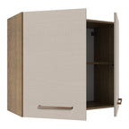 Mueble de Cocina Superior Agata 70 cm 2 Puertas Marrón/Crema