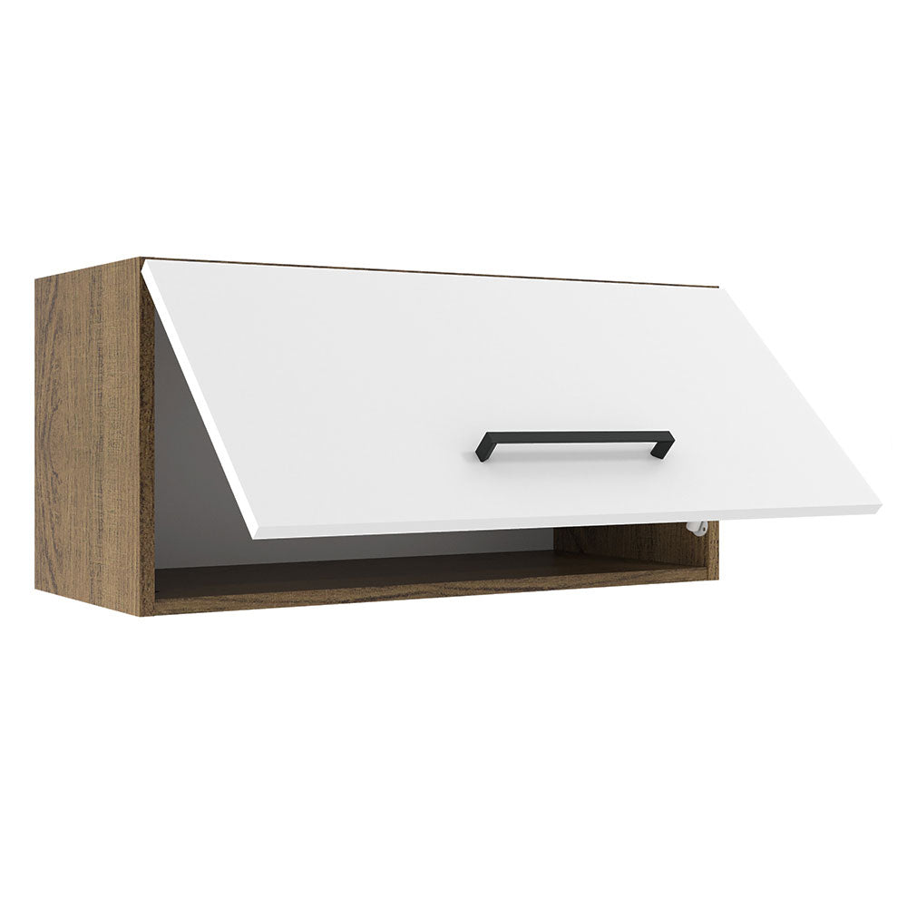 Mueble de Cocina Superior Agata 70 cm 1 Puerta Abatible Marrón/Blanco