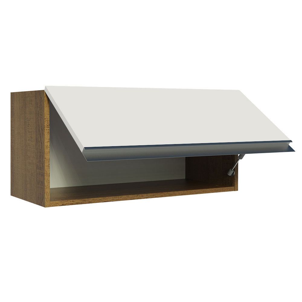 Mueble de Cocina Superior Glamy 70 cm 1 Puerta Abatible Marrón/Blanco
