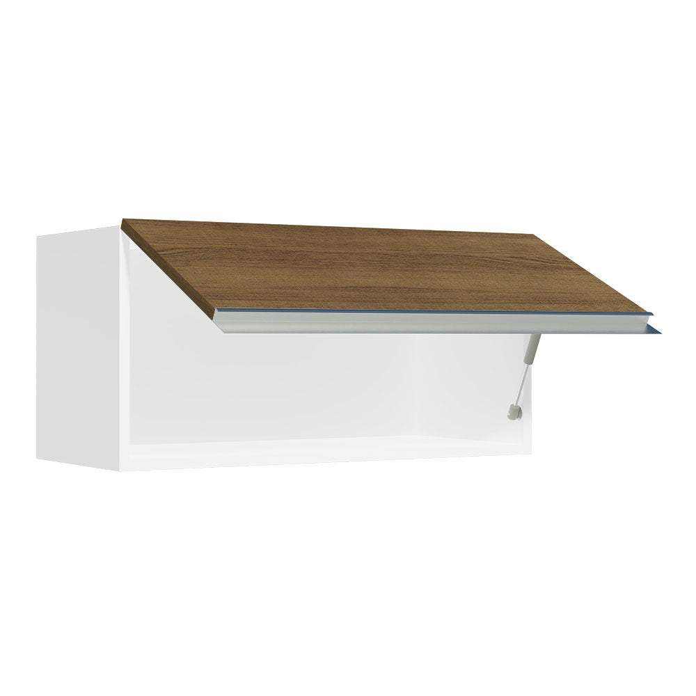 Mueble de Cocina Superior Glamy 70 cm 1 Puerta Abatible Blanco/Marrón