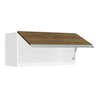 Mueble de Cocina Superior Glamy 70 cm 1 Puerta Abatible Blanco/Marrón