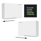 Mueble de Cocina Superior de Esquina Glamy 1 Puerta Blanco