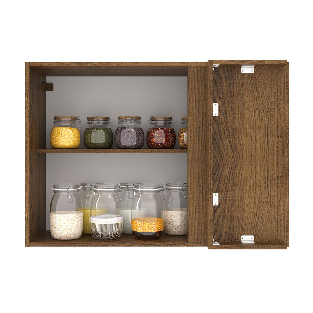 Mueble de Cocina Superior de Esquina Agata 1 Puerta Marrón/Blanco