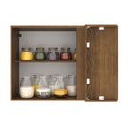 Mueble de Cocina Superior de Esquina Agata 1 Puerta Marrón/Blanco
