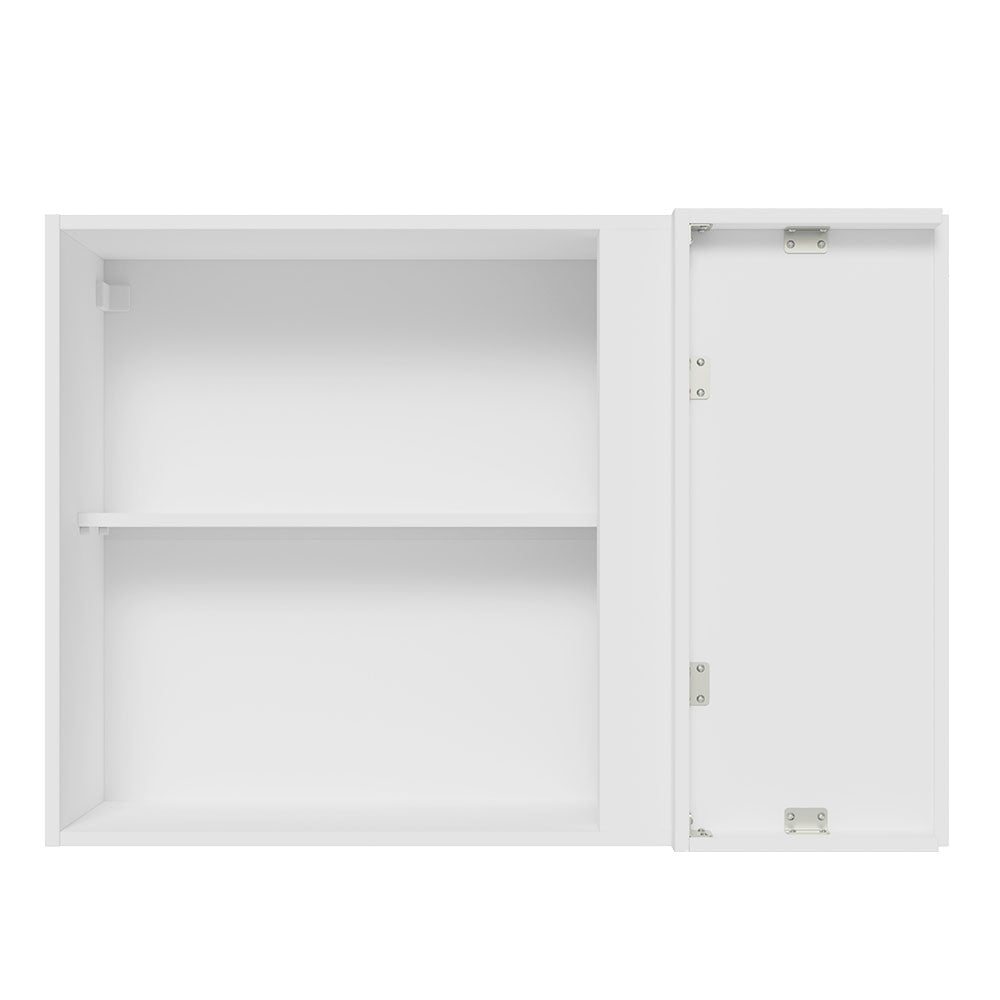 Mueble de Cocina Superior de Esquina Glamy 1 Puerta Blanco/Marrón