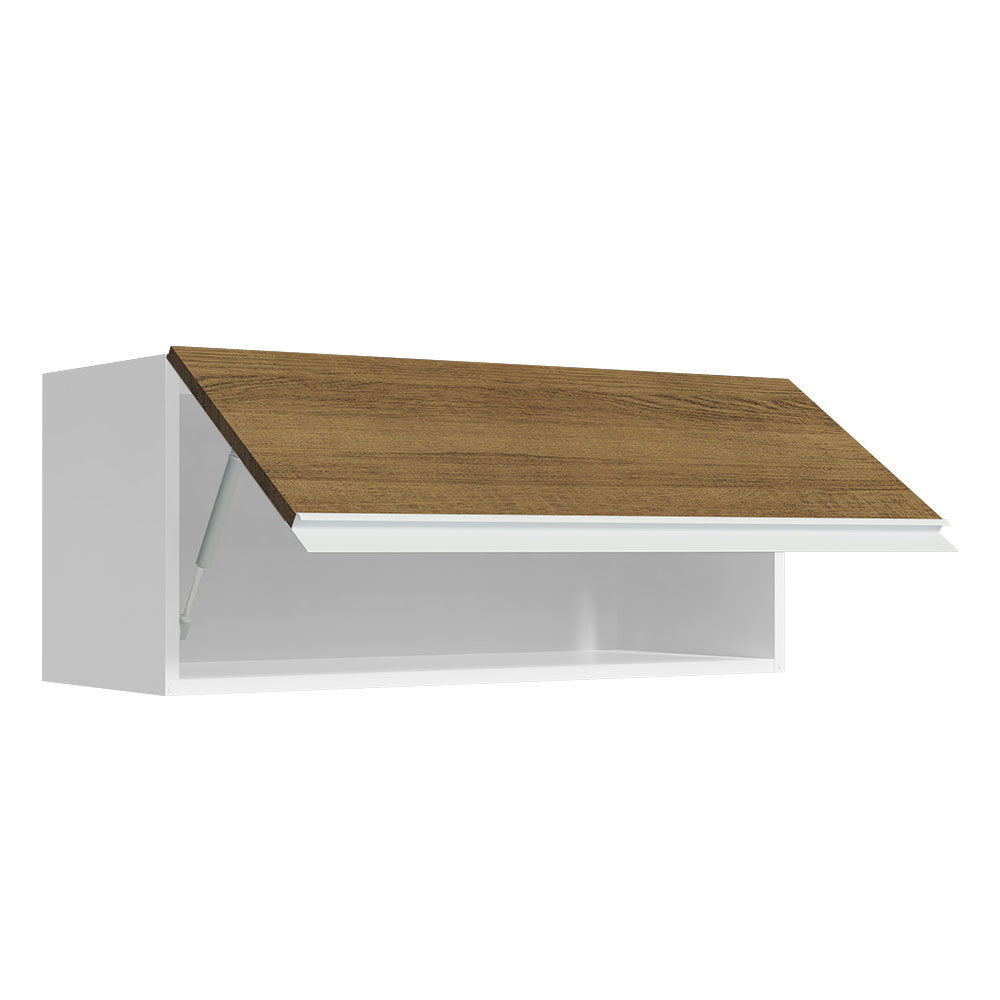 Mueble de Cocina Superior Glamy 80 cm 1 Puerta Abatible Blanco/Marrón