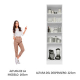 Mueble de Cocina Armario Vertical Glamy 3 Puertas