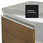 Mueble de Cocina Armario Vertical Glamy 3 Puertas Blanco/Marrón