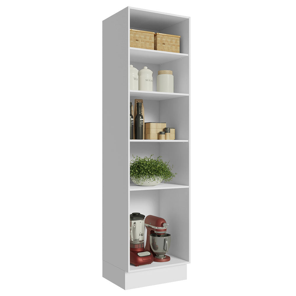 Mueble de Cocina Armario Vertical Abierto 60 cm con 5 Nichos Blanco Madesa